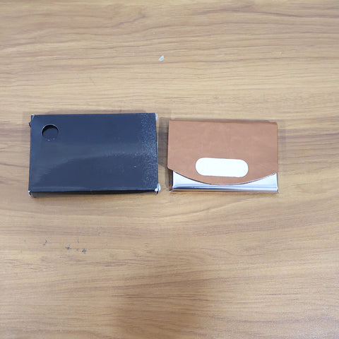 Premium Leather & Stainless-Steel Business Card Holder (1 pcs)