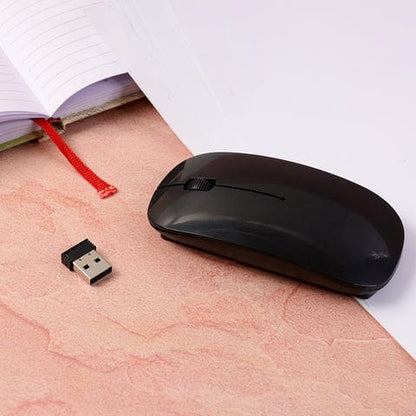 Slim Cordless Wireless Mouse with Nano USB Receiver