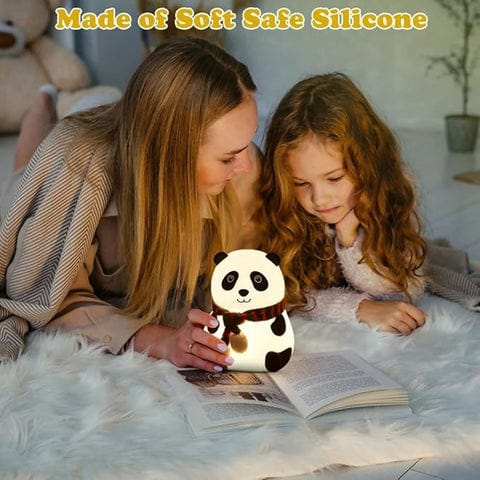 Panda LED Night Lamp for Kids – Soft Silicone Touch Light (Rechargeable)