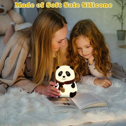 Panda LED Night Lamp for Kids – Soft Silicone Touch Light (Rechargeable)