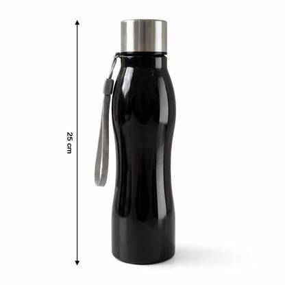 Customize Stainless Steel Water Bottle with Leak Proof Cap & Carry Strap – 600 ML Reusable Metal Drinking Bottle for Office, Gym, Travel & Daily Use
