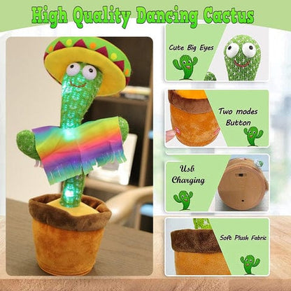 Electronic Dancing Cactus Toy – Talking, Singing & Recording Plush Toy for Kids