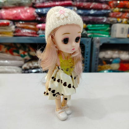 Cute Mini Doll Keychain 6 Inch | Lightweight Fabric Doll Key Ring for Keys, Bags & Backpacks