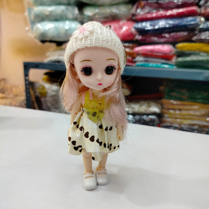 Cute Mini Doll Keychain 6 Inch | Lightweight Fabric Doll Key Ring for Keys, Bags & Backpacks