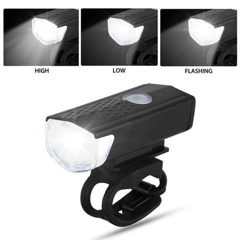 USB rechargeable 400 lumen bicycle front headlight cycle light set