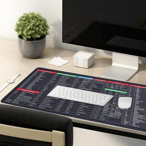 Shortcut Keyboard Desk Mat – Super Large Anti-Slip Mouse Pad (80 × 30 cm)