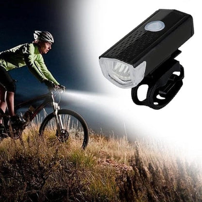USB rechargeable 400 lumen bicycle front headlight cycle light set