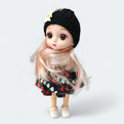 6-Inch Mini Fabric Doll Keychain – Lightweight Charm for Keys, Bags & Backpacks