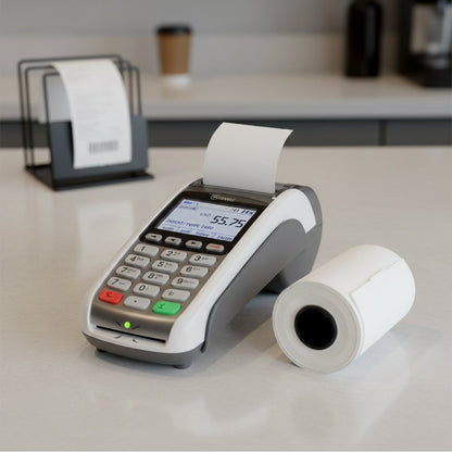 Thermal Label Roll for Barcode Printing – Self Adhesive Direct Thermal Paper Roll for POS, Courier, Shipping & Inventory (EDC Machine 57 x 34 mm)