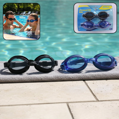 Swimming Goggles Set for Adults & Kids (2 Pieces)
