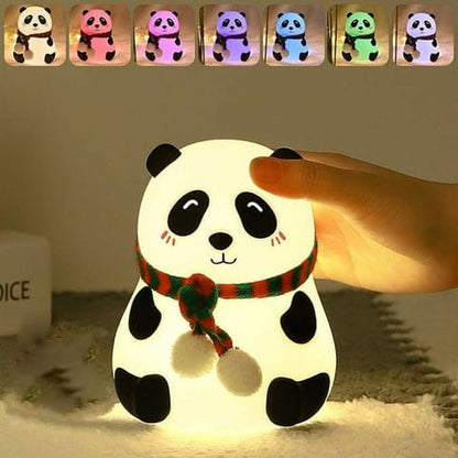 Panda LED Night Lamp for Kids – Soft Silicone Touch Light (Rechargeable)