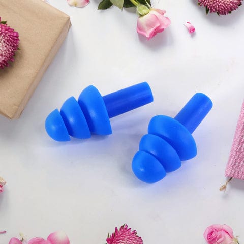 Waterproof Silicone Swimming Ear Plugs – Reusable Triple Flange Design for Swimming, Surfing & Showering (1 Pair)