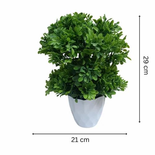 Artificial Mini Bonsai Plant with White Granite Style Pot – 10 Inch Decorative Tabletop Plant for Home & Office Décor