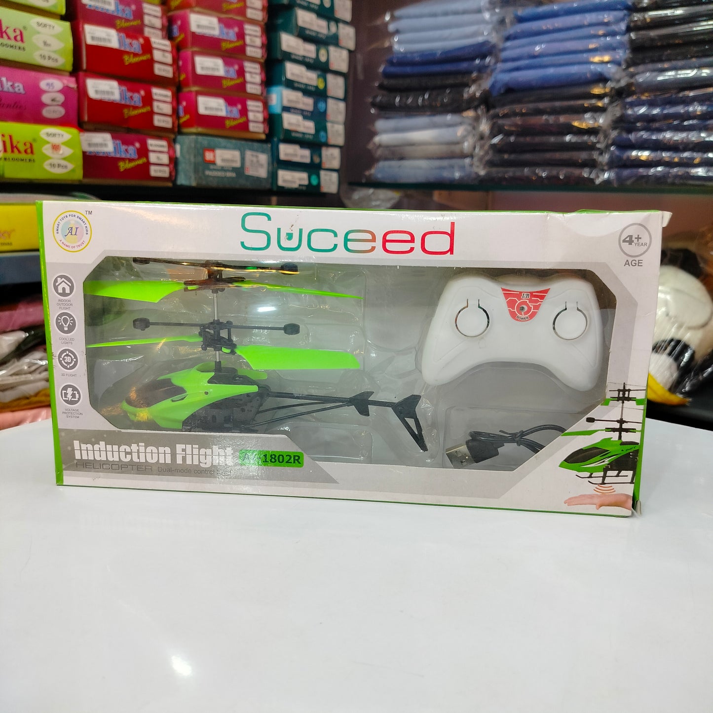 Remote Control Stunt Helicopter Toy for Kids – 360° Flip, Infrared Obstacle Sensor, Multi-Color (Red, Yellow, Green, Blue)