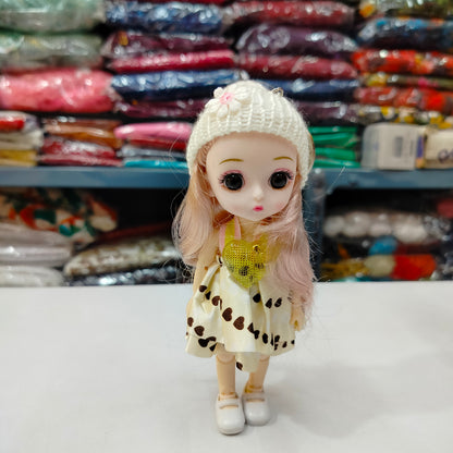 Cute Mini Doll Keychain 6 Inch | Lightweight Fabric Doll Key Ring for Keys, Bags & Backpacks