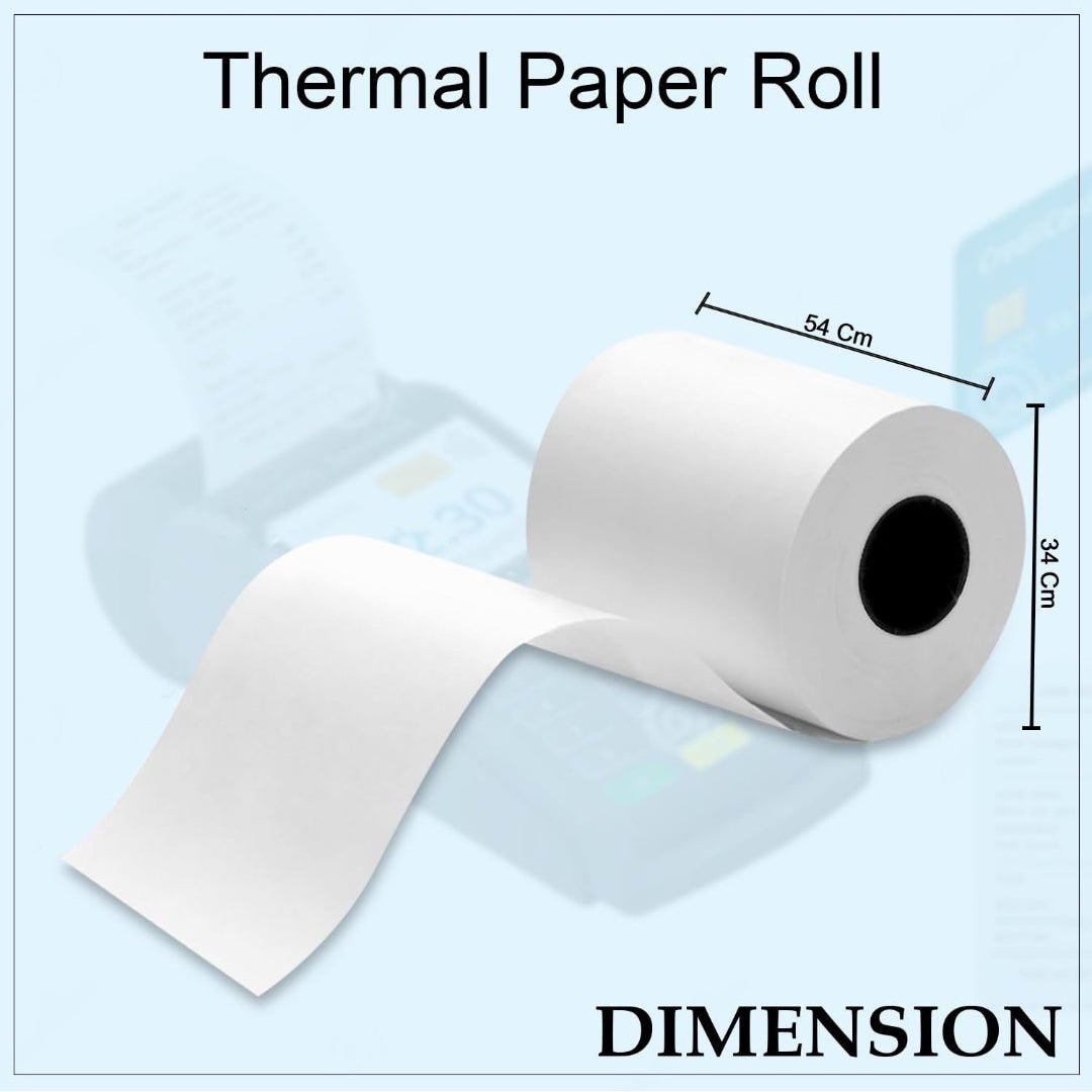 Thermal Label Roll for Barcode Printing – Self Adhesive Direct Thermal Paper Roll for POS, Courier, Shipping & Inventory (EDC Machine 57 x 34 mm)