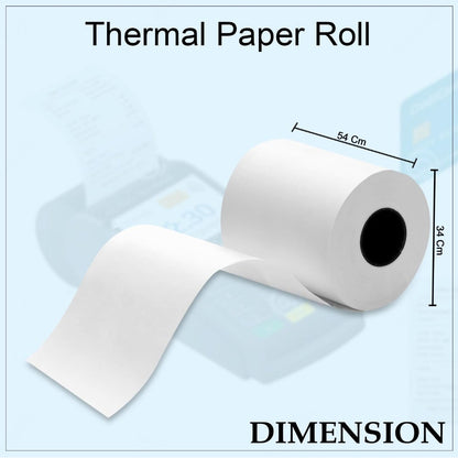 Thermal Label Roll for Barcode Printing – Self Adhesive Direct Thermal Paper Roll for POS, Courier, Shipping & Inventory (EDC Machine 57 x 34 mm)