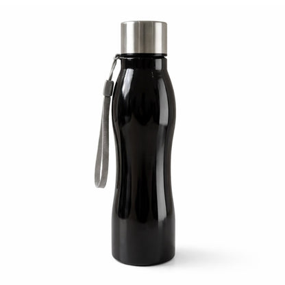 Customize Stainless Steel Water Bottle with Leak Proof Cap & Carry Strap – 600 ML Reusable Metal Drinking Bottle for Office, Gym, Travel & Daily Use