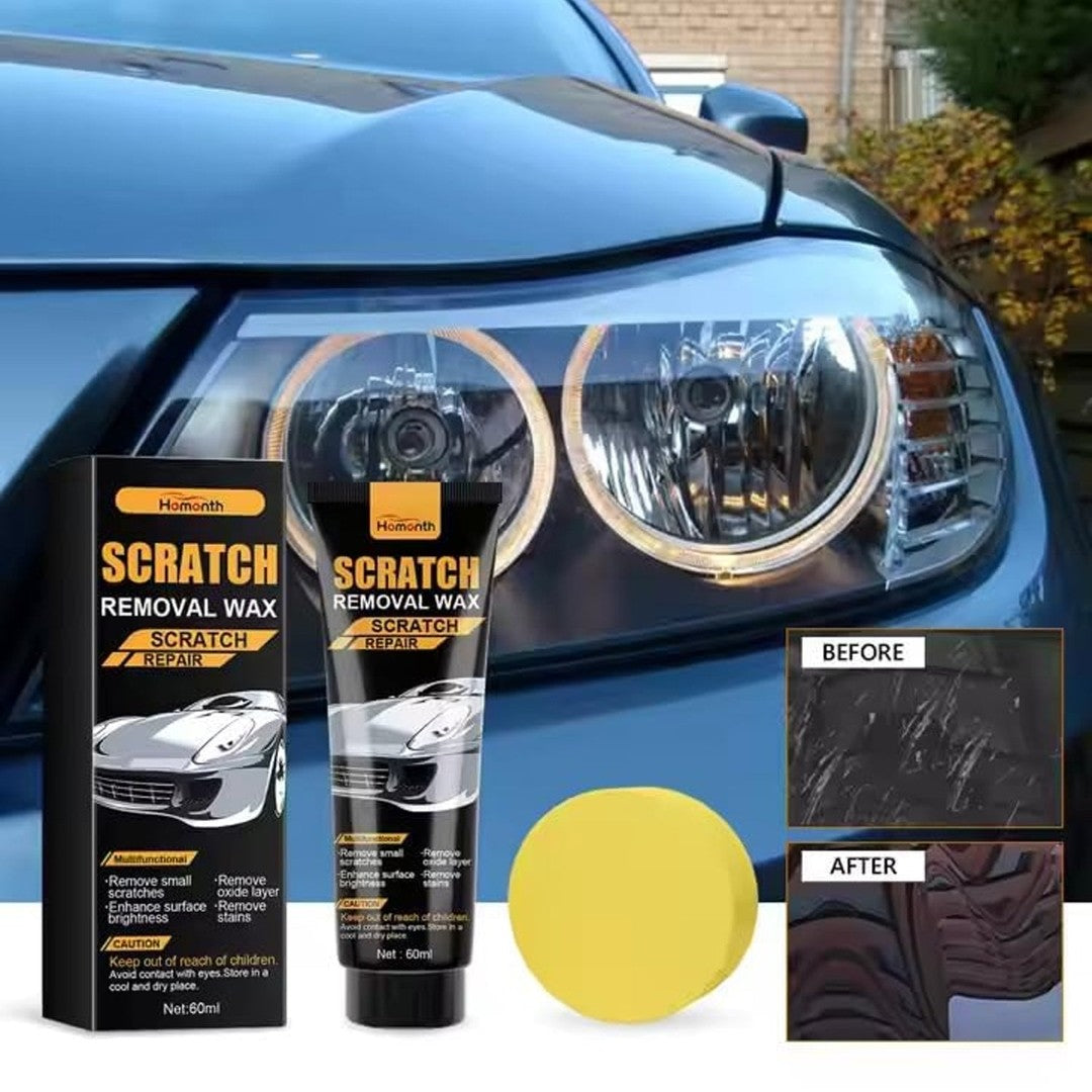 Scratch Removal Wax – Car Scratch Repair & Surface Restorer (60ml) with Sponge Applicator