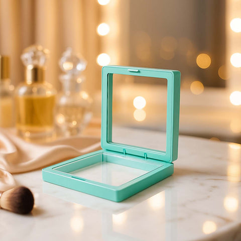 Transparent Floating Jewellery Display Box (9×9 cm)