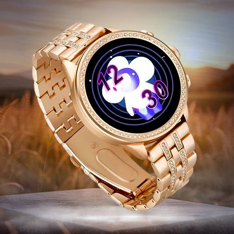 Gen 9 Diamond Strap Latest Edition Smartwatch (2 Straps – Rose Gold & Pink)