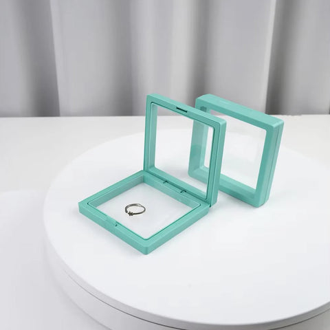 Transparent Floating Jewellery Display Box (9×9 cm)