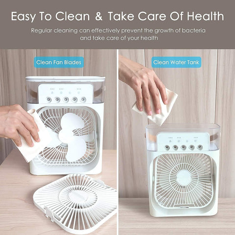 Portable Air Conditioner Fan with 7 Color Changing Light