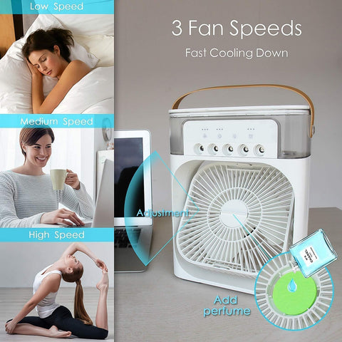 Portable Air Conditioner Fan with 7 Color Changing Light