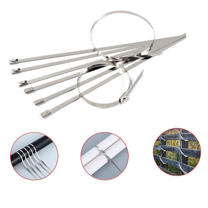 Stainless Steel Cable Tie – 100 Pcs (4.6 × 100 mm)