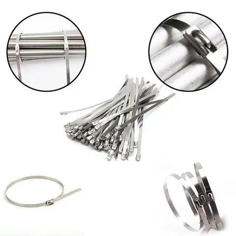 Stainless Steel Cable Tie – 100 Pcs (4.6 × 100 mm)