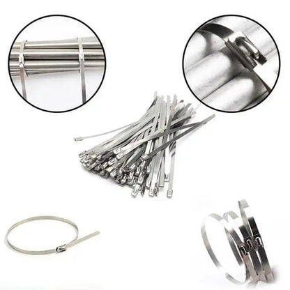 Stainless Steel Cable Tie – 100 Pcs (4.6 × 100 mm)
