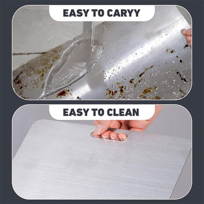 Stainless Steel Cutting Board with Scale – 31 × 20 cm