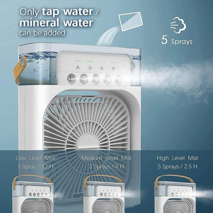 Portable Air Conditioner Fan with 7 Color Changing Light