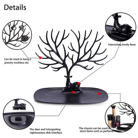 Deer Antler Jewelry Holder – Tree Design Jewelry Organizer Stand